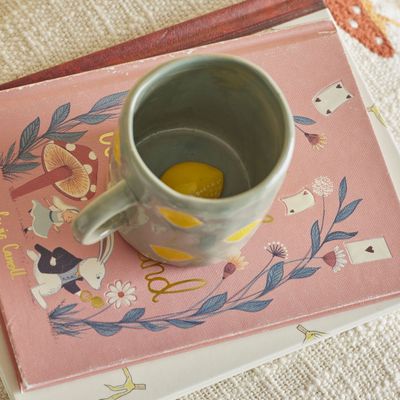 Mugs - Agnes Cup, Green, Stoneware  - BLOOMINGVILLE MINI