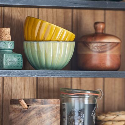 Accessoires pour le vin - Rani Bouchon à vin, Jaune, Grès Set of 2 - BLOOMINGVILLE MULTIBRAND HOUSE