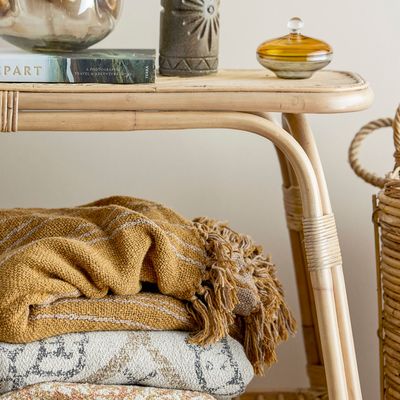 Plaids - Freddy Plaid, Nature, Coton recyclé  - BLOOMINGVILLE MULTIBRAND HOUSE