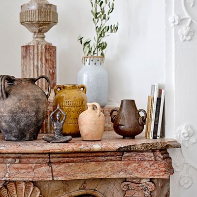 Vases - Rijad Deco Vase, Yellow, Terracotta  - BLOOMINGVILLE MULTIBRAND HOUSE