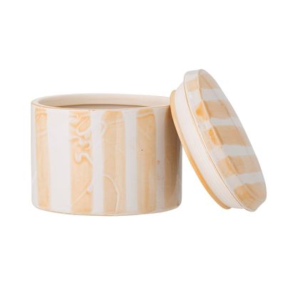 Boîtes de conservation - Cathe Cruche avec couvercle , Jaune, Grès  - CREATIVE COLLECTION