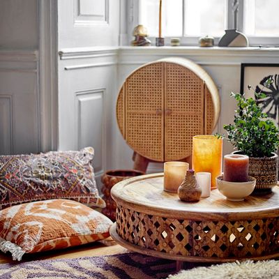 Coussins - Pansy Coussin, Marron, Lambskin Tibetian  - BLOOMINGVILLE MULTIBRAND HOUSE