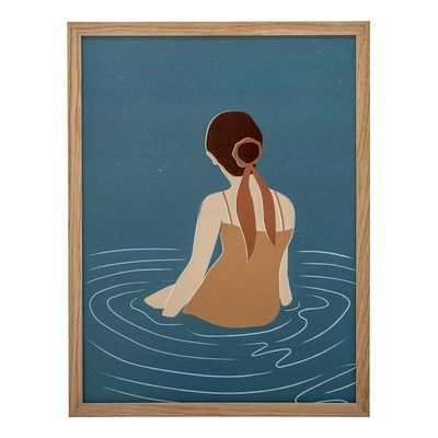 Other wall decoration - Parma Illustration w/ Frame, Nature, Oak - BLOOMINGVILLE MULTIBRAND HOUSE