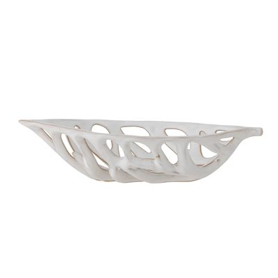 Bowls - Foligno Deco Bowl, White, Stoneware - BLOOMINGVILLE MULTIBRAND HOUSE