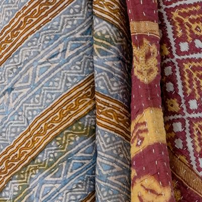 Throw blankets - Eon Quilt, Red, Cotton  - CREATIVE COLLECTION