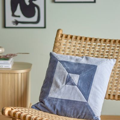 Cushions - Aban Cushion, Blue, Cotton  - BLOOMINGVILLE MULTIBRAND HOUSE