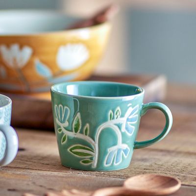 Tasses et mugs - Tangier Tasse, Verte, Grès  - CREATIVE COLLECTION