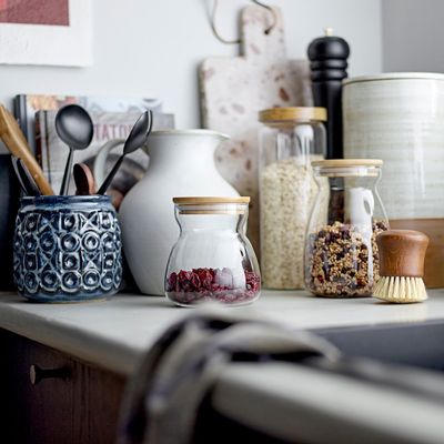 Lave-mains - Maia Distributeur de savon, Gris, Marbre  - BLOOMINGVILLE MULTIBRAND HOUSE