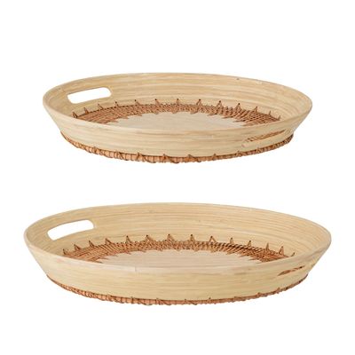 Couverts & ustensiles de cuisine - Lany Plateau de service, Nature, Bambou Set of 2 - BLOOMINGVILLE MULTIBRAND HOUSE