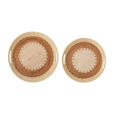 Kitchen utensils - Lany Serving Tray, Nature, Bamboo Set of 2 - BLOOMINGVILLE MULTIBRAND HOUSE