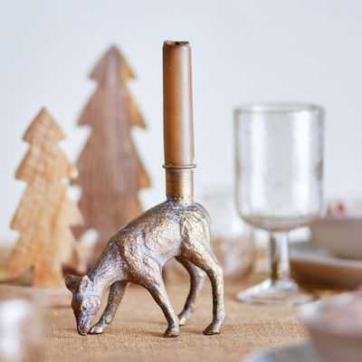 Candlesticks and candle holders - Souris Candle Holder, Gold, Metal  - BLOOMINGVILLE MULTIBRAND HOUSE