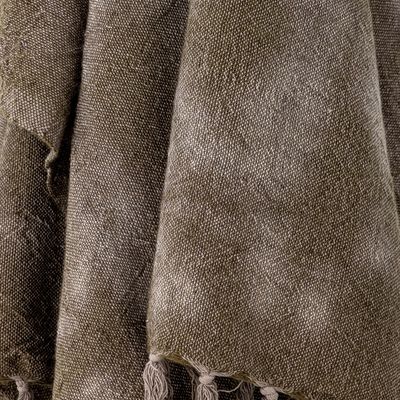 Throw blankets - Ginger Throw, Green, Wool  - BLOOMINGVILLE MULTIBRAND HOUSE