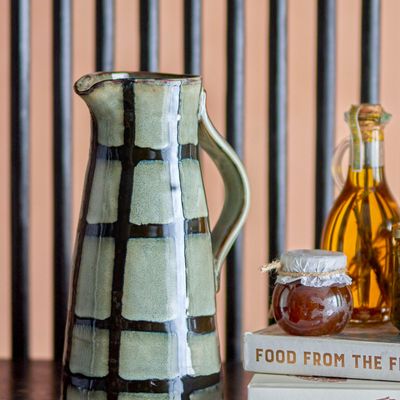 Carafes - Aiwan Jug, Black, Stoneware  - CREATIVE COLLECTION