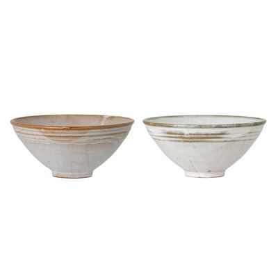 Bols - Masami Bol, Blanc, Grès Set of 2 - BLOOMINGVILLE MULTIBRAND HOUSE