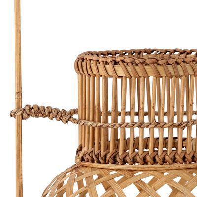 Outdoor table lamps - Lerka Lantern w/Glass, Nature, Bamboo  - CREATIVE COLLECTION