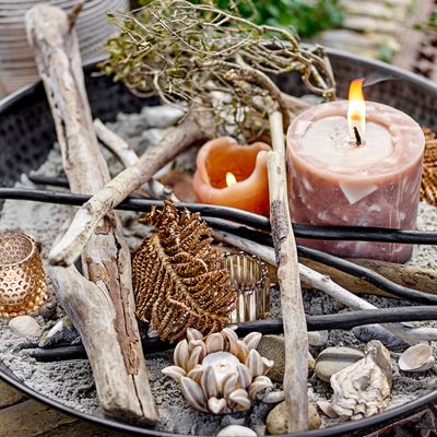 Candlesticks and candle holders - Rosslin Votive, Brown, Glass Set of 2 - BLOOMINGVILLE MULTIBRAND HOUSE