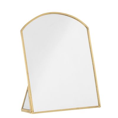 Mirrors - Inge Table Mirror, Brass, Glass  - BLOOMINGVILLE