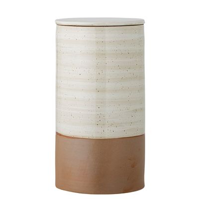 Food storage - Okan Jar w/Lid, Brown, Stoneware  - BLOOMINGVILLE