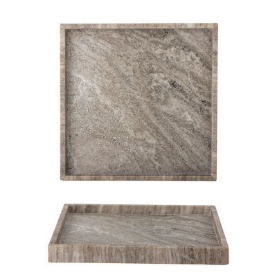 Trays - Majsa Tray, Brown, Marble  - BLOOMINGVILLE
