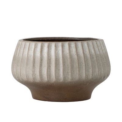Flower pots - Assie Flowerpot, Grey, Stoneware  - BLOOMINGVILLE
