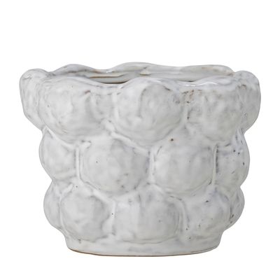 Flower pots - Dieter Flowerpot, White, Stoneware - BLOOMINGVILLE MULTIBRAND HOUSE