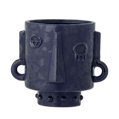 Flower pots - Ceejay Flowerpot, Blue, Stoneware - BLOOMINGVILLE MULTIBRAND HOUSE