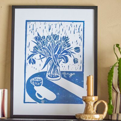 Autres décorations murales - Tulips Illustration avec cadre, Noir, Pin  - BLOOMINGVILLE MULTIBRAND HOUSE