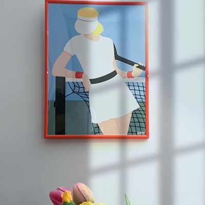 Affiches - Affiche de sport Tennis - Silhouette Chic - ZEHPUR
