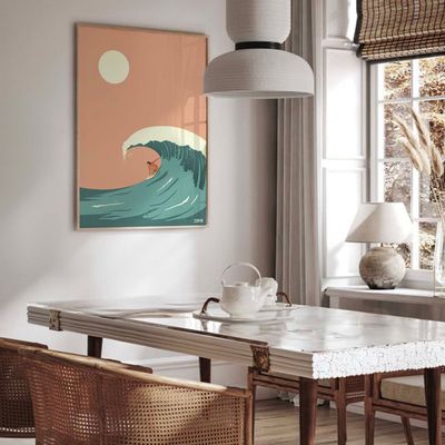 Poster - Wall decoration - Surf sports poster - Surfing in Teahupo'o - ZEHPUR
