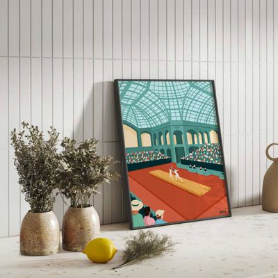 Poster - Wall decoration - Fencing sports poster - Duel at the Grand Palais - ZEHPUR