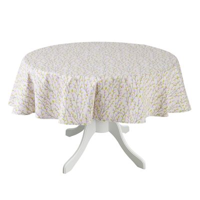 Table linen - Tablecloth Purple Willow round ⌀ 140 cm - ROSEBERRY HOME
