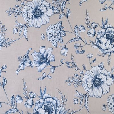 Linge de table textile - Nappe de table Blossom Blue ronde -  ⌀ 140 cm - ROSEBERRY HOME