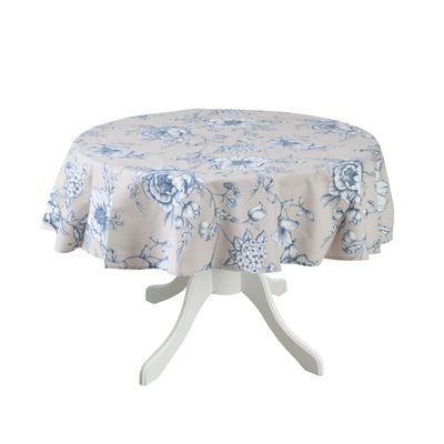 Linge de table textile - Nappe de table Blossom Blue ronde - ⌀ 210 cm - ROSEBERRY HOME
