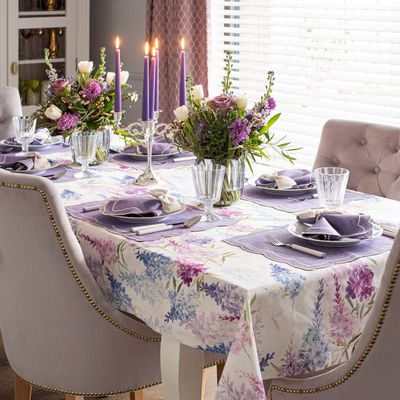 Linge de table textile - Nappe de table Gillyflower - 130 cm x 250 cm - ROSEBERRY HOME