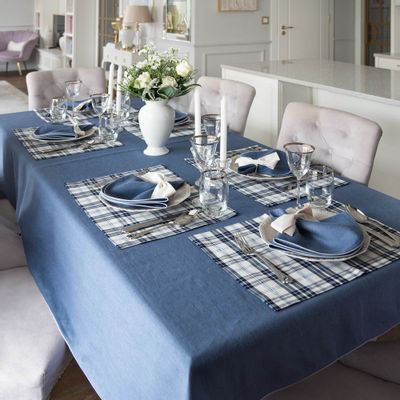 Linge de table textile - Nappe de table Royal Blue - 150 cm x 300 cm - ROSEBERRY HOME