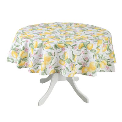 Table linen - Tablecloth Lemonade round -   ⌀ 140 cm  - ROSEBERRY HOME