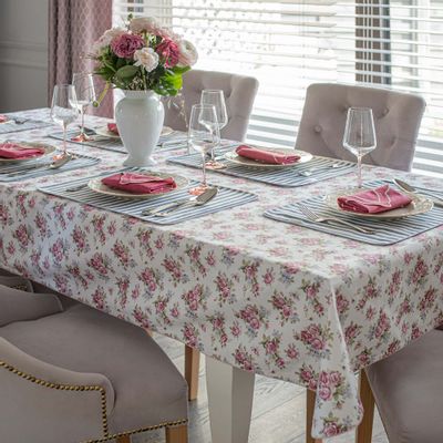 Linge de table textile - Nappe de table Rose Garden - 140 cm x 300 cm - ROSEBERRY HOME