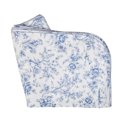 Table linen - Tablecloth Toile de Jouy Blue - 140 cm x 200 cm  - ROSEBERRY HOME