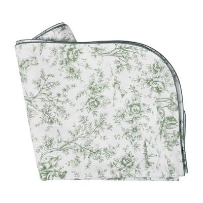 Table cloths - Tablecloth Toile de Jouy Green round -   ⌀ 140 cm - ROSEBERRY HOME