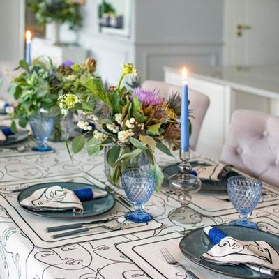 Linge de table textile - Nappe de table Venus ronde -  ⌀ 140 cm  - ROSEBERRY HOME