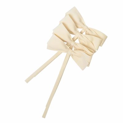 Table linen - Velvet bows Ivory Bows - 4 pieces - ROSEBERRY HOME