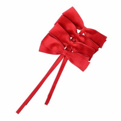 Table linen - Velvet bows Red Bows - 4 pieces - ROSEBERRY HOME