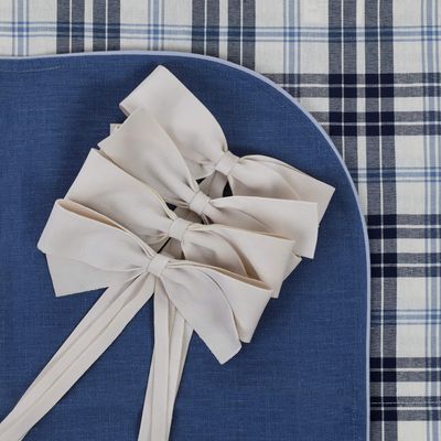 Linge de table textile - Arcs de velours Alabaster Bows - 4 pièces - ROSEBERRY HOME