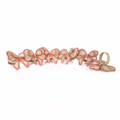 Table linen - Napkin rings Pink Bows - 6 pieces - ROSEBERRY HOME