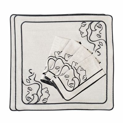 Serviettes - Serviettes brodées Venus – Une table couture - ROSEBERRY HOME