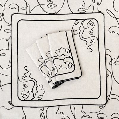 Serviettes - Serviettes brodées Venus – Une table couture - ROSEBERRY HOME