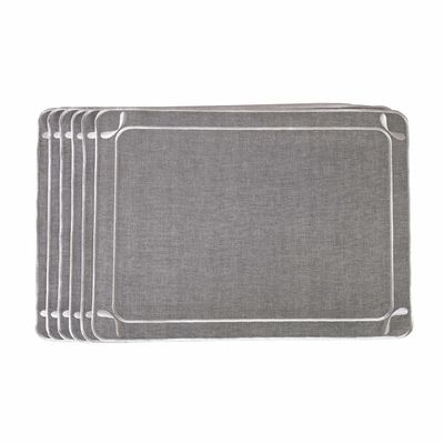 Table linen - Embroidered Placemats Dragonfly - 6 pieces - ROSEBERRY HOME