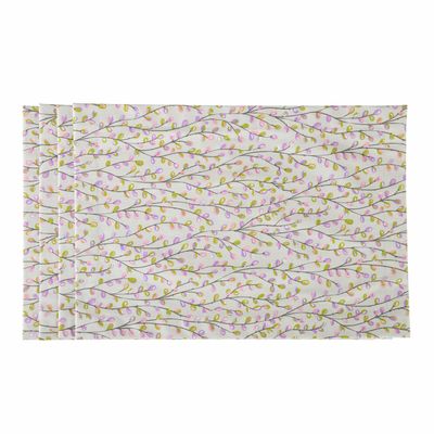 Linge de table textile - Acrylic coated Sets de table Purple Catkins - 4 pièces - ROSEBERRY HOME