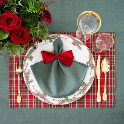 Table linen - Placemats Red Tartan - 6 pieces - ROSEBERRY HOME