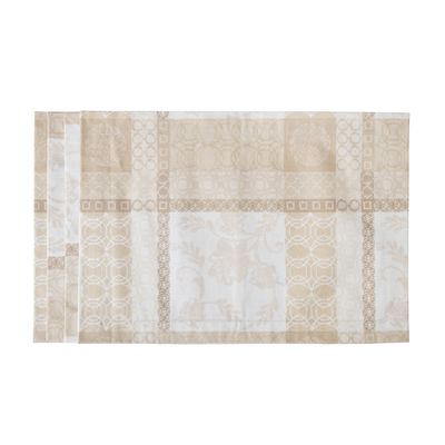 Table linen - Acrylic coated placemats Beige Symphony - 6 pieces - ROSEBERRY HOME